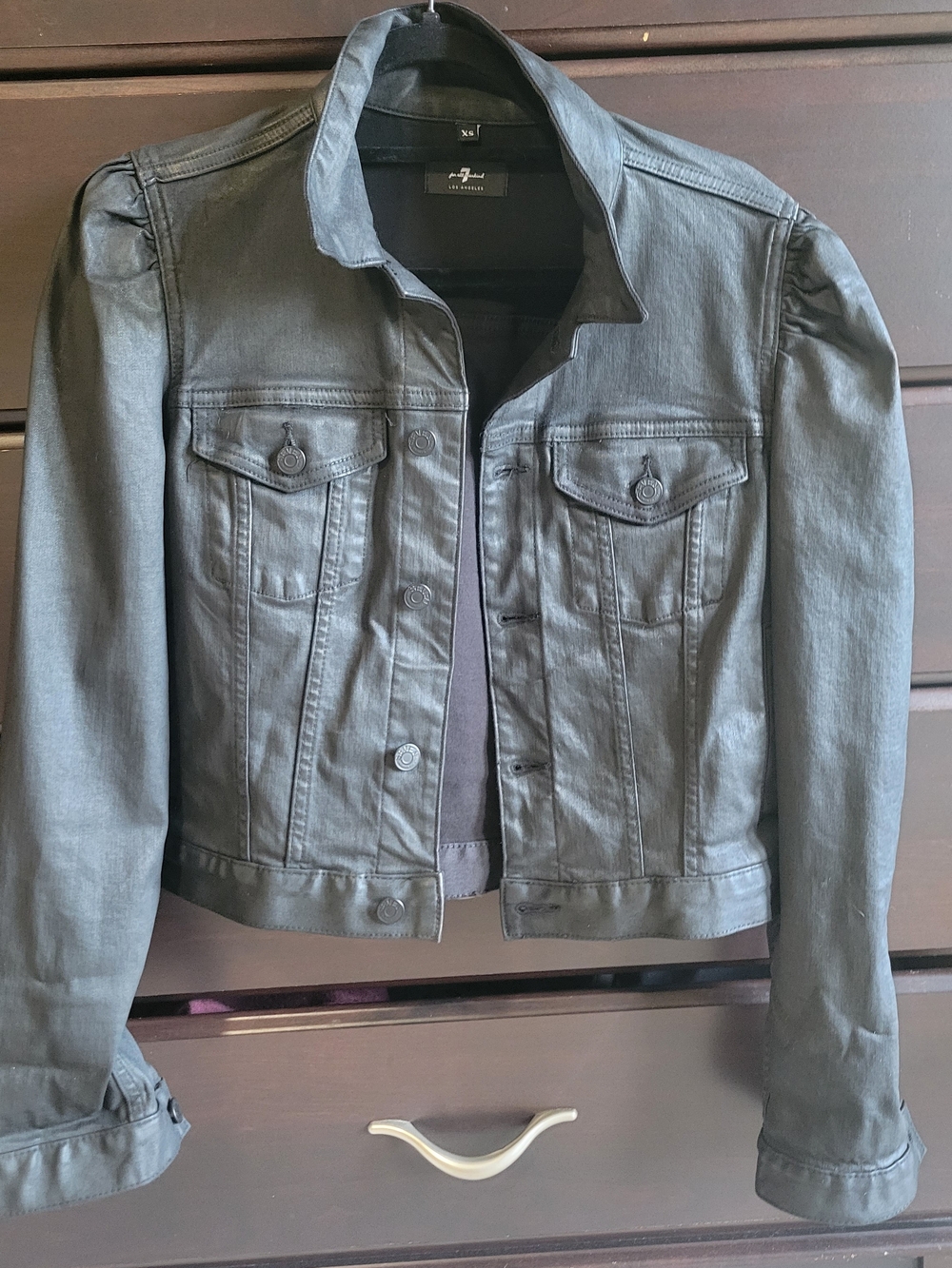 Waxy Coated Denim Jacket